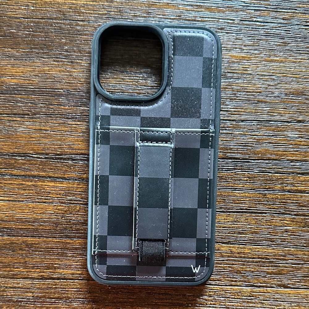Black and Gray Checkered Phone Case